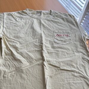 Orvis Men's yellow Pocket Tee
